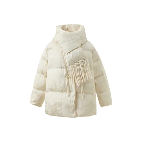 3COLOUR Ecru Женские Пуховики