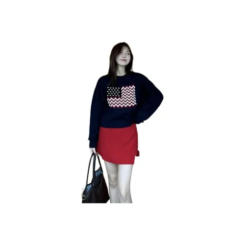 OURUOKE Черный Женский Трикотаж