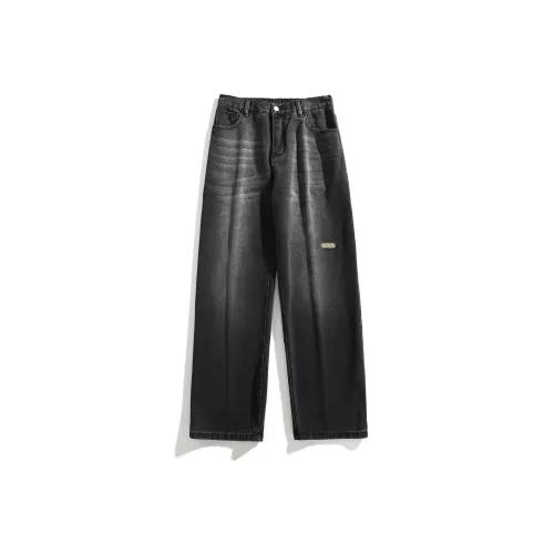 Micby Черные Унисекс Джинсы