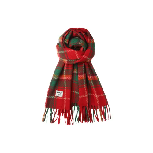 PEAK Полиэстеровый трикотаж Шарфы Унисекс Красный
