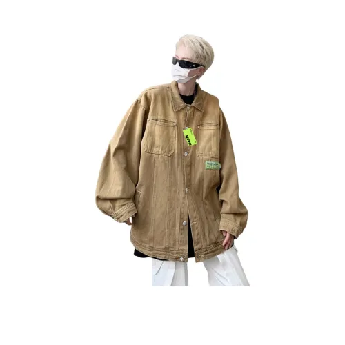 W7H1 Коричневый Унисекс Джинсовые куртки