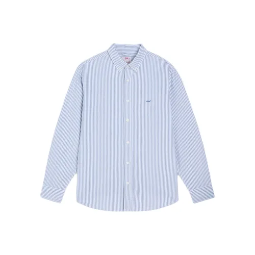 Levis Blue Men's Shirts Левис Синие Мужские Рубашки