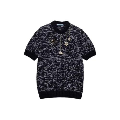 PRADA Синие Белые Женские Свитера