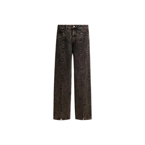 H M Темно-коричневый Washed Женские Джинсы