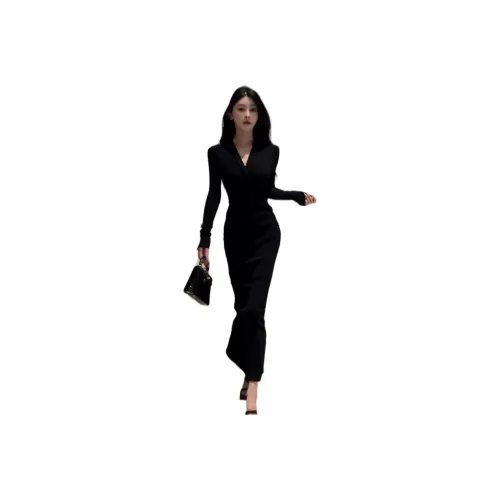 AHRTB Длинное платье с длинными рукавами женское