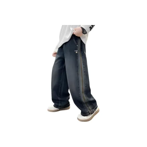 ЮЙЧЖАОЛИНЬ Синий Серый MF2689 Школьный возраст Джинсы