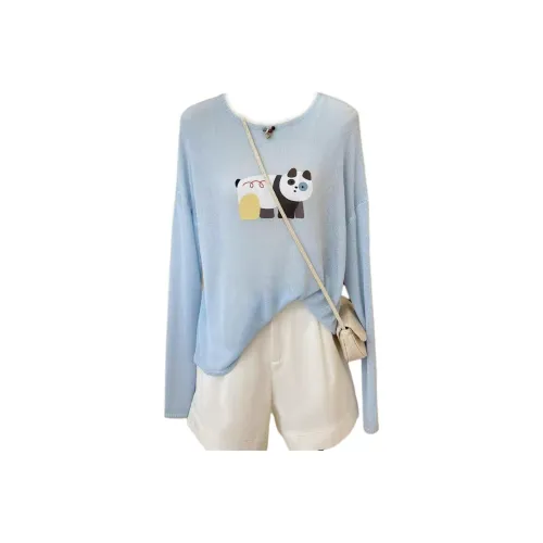 OURUOKE Высокое качество Синий Женский Трикотаж