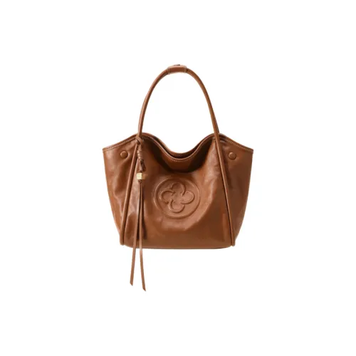 CASSILE Растительное дубление Коровья кожа Сумка Большая Женская Карамельно-коричневая