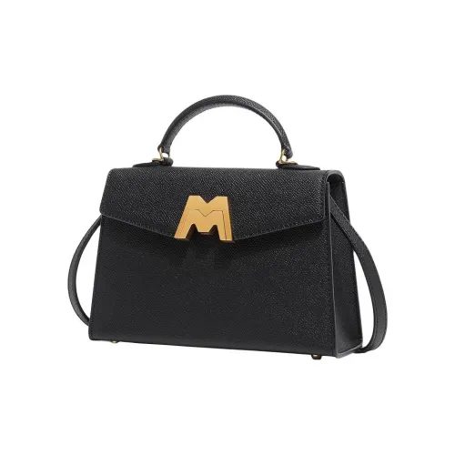 Miss Kung Коровья кожа Сумка Kelly Сумка через плечо Сумка мини Женская Черная