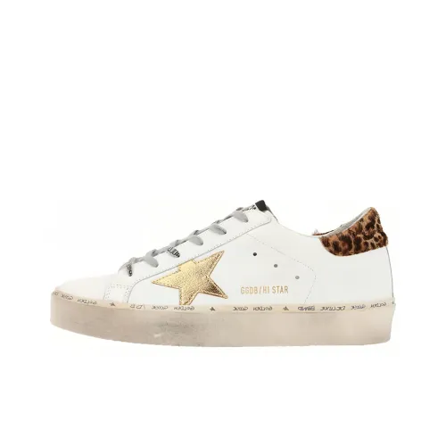 Golden Goose Hi Star Low Топ Стильные Скейтбординги Женские Леопардовый принт Белый