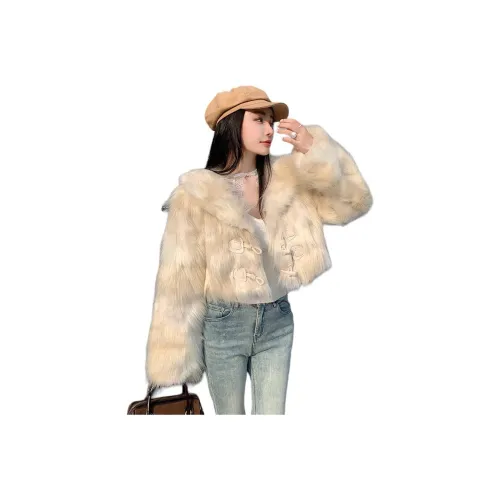 ZCDECO Экрю Женские Меховые изделия