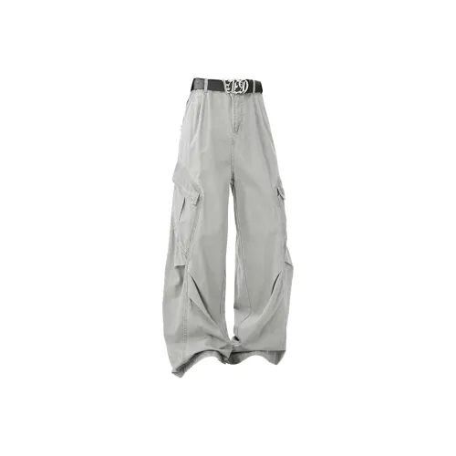 PISYPOX Light Gray Unisex Jeans PISYPOX Светло-серый унисекс джинсы