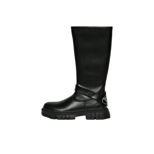 DIESEL D Hammer High Топ Детские кожаные сапоги Черный Детский
