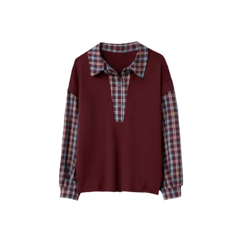 LUYOUYE Modern Red Women's Sweatshirts LUYOUYE Modern Красный Женские Толстовки