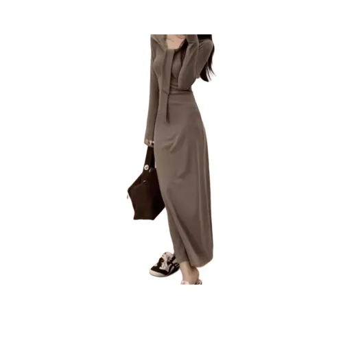 AHRTB Длинное платье с длинными рукавами женское