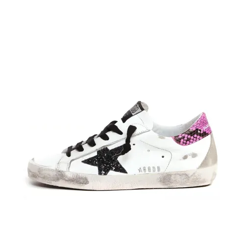 Golden Goose Супер Звезда Low Топ Стильные Скейтбординги Женские Белые Розовые Потертый Позиционирование Стиль
