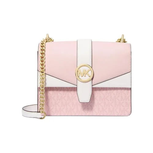 MICHAEL KORS Greenwich Покрытый холст Сумка на плечо Маленькая Женская Нежно-розовый Румяна