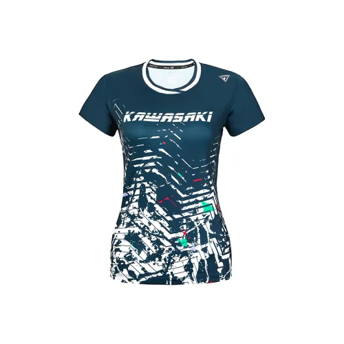 Kawasaki Бадминтон Джерси Женские Синий Белый