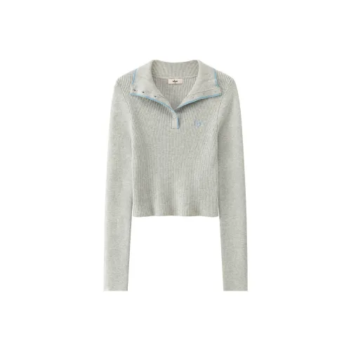 CHUU Светлый Фотиния Серый Женский Трикотаж