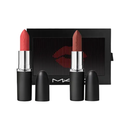 MAC Большой Вишневый цветок Тедди Двойной Набор Помады Комбо Матовый Легко Смешивается Цвет лица 3,5г+3,5г