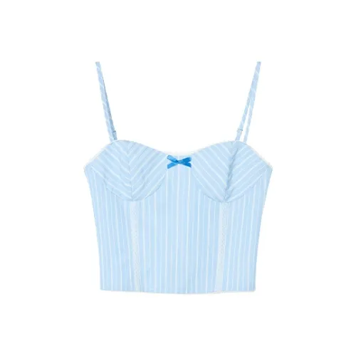 UENA Синий Топ на бретелях В наличии Женские Топы
