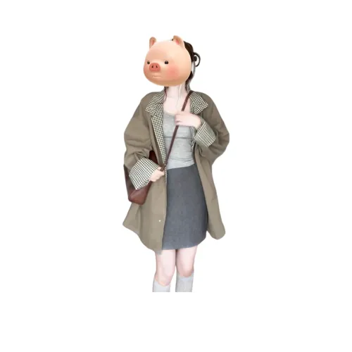 LADYXIEXIE Хаки Женское Пальто