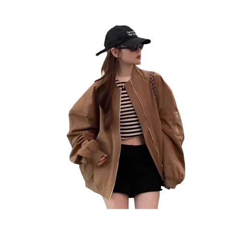 OURUOKE Имбирно-желтые женские куртки