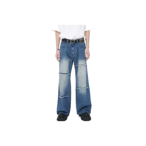H.V.G.A Blue Unisex Jeans H.V.G.A Синий Унисекс Джинсы