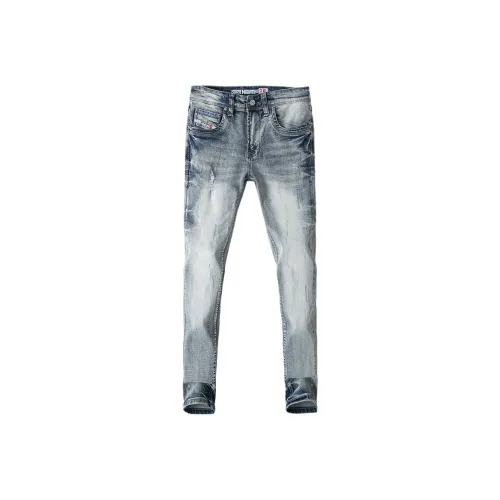 OGQG Light Blue Men's Jeans OGQG Светло-голубые мужские джинсы