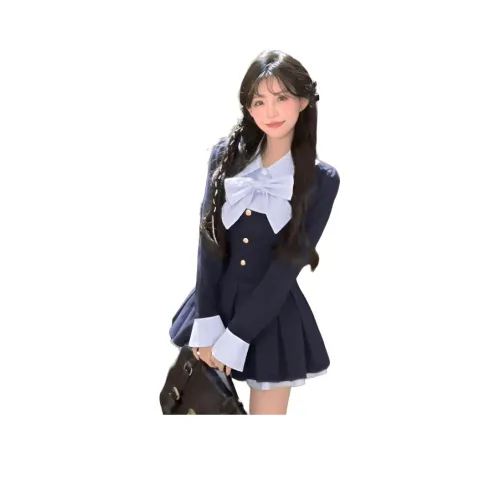 OURUOKE Длинное платье с длинными рукавами женское