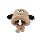 Универсальный ⭐ Теплый хаки, Милый щенок плюшевая шапка