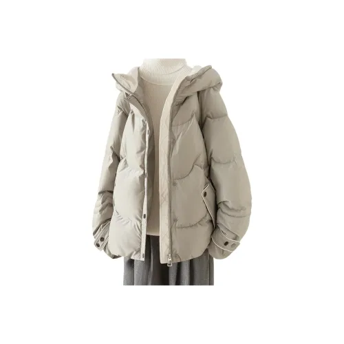 IHIMI Пуховик Женский Хаки Серый