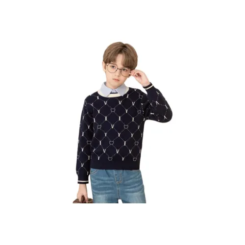 IVY HOUSE;IH Темно-синий синий унисекс свитеры