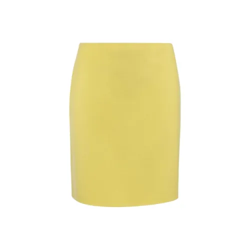 SportMax Желтая Женская Повседневная Короткая Юбка