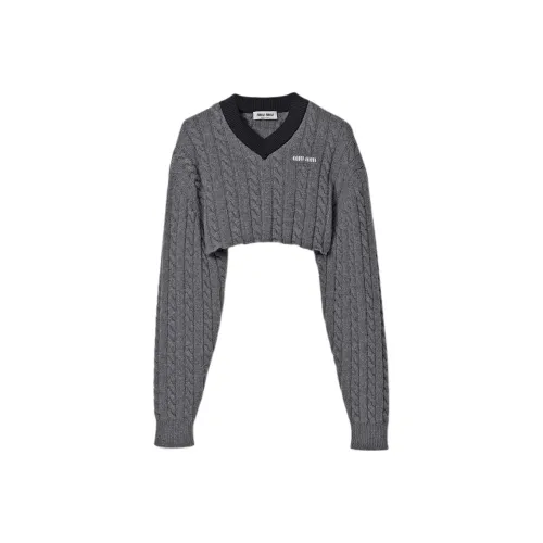 MIU MIU Серый Синий Женские Свитера