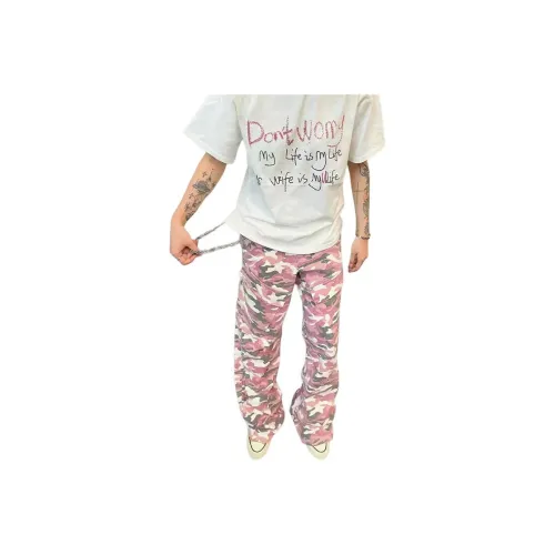 DREST Розовый Камуфляж Унисекс Повседневные Штаны