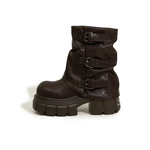 Milan Love Song Crew Martin Boot 9cm Женские Однотонный