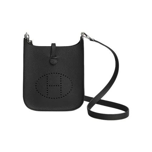 HERMES Evelyne Epsom Телячья кожа Сумка через плечо Женская 89 Черный