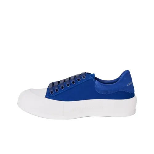 Alexander McQueen Deck Plimsoll Low Топ Стильные Скейтбординги Мужской Морской синий