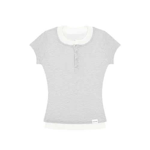 CALLED BACK Mock Двухкомпонентные Короткие Рубашки с Длинными Рукавами Женские