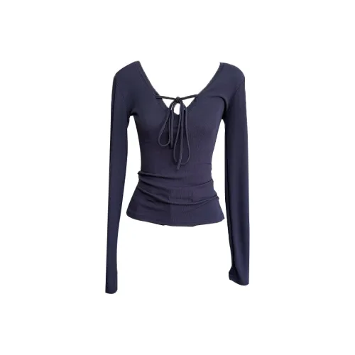 KYKW Темно-синие женские футболки T