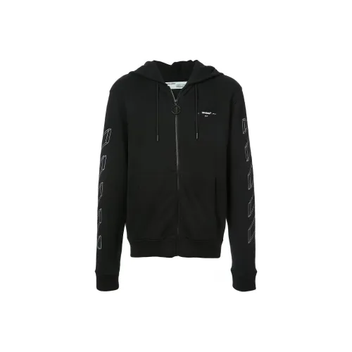 OFF Белый Толстовка Мужской Черный