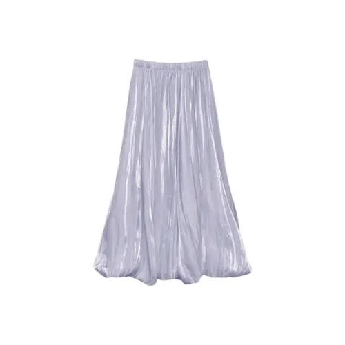 DITB Светло-фиолетовый Женская Повседневная Длинная Юбка