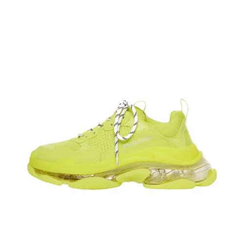 Balenciaga Triple S Low Топ Толстоподошвенные кроссовки Мужской Желтый