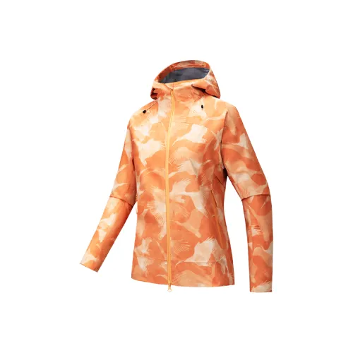ANTA Outdoor Collection Meat Пудра Апельсин Полный принт Женские Ветровки