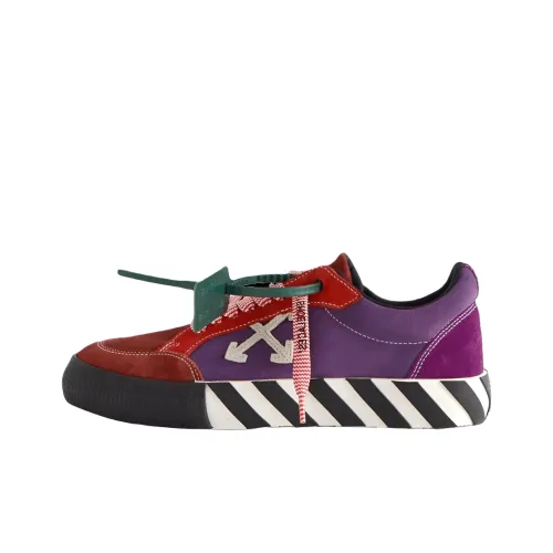 OFF Белый Vulc Low Топ Скейтборд Кроссовки Мужские Фиолетовые