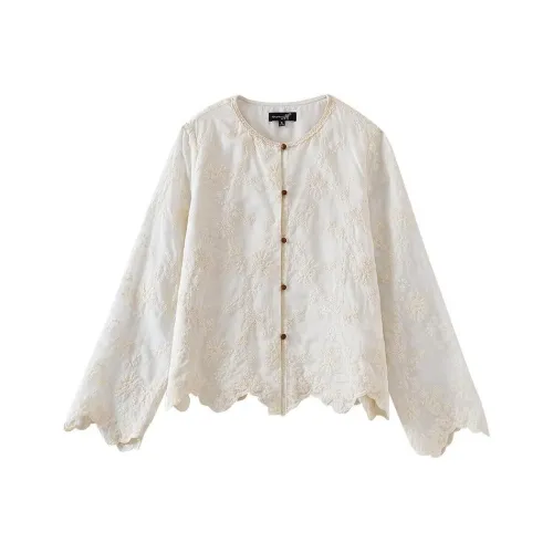 OUNIXUE Абрикос Женские Рубашки