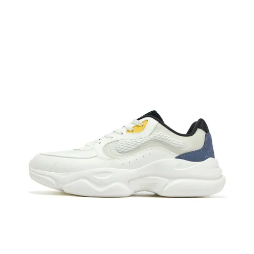 361° Волна Устойчивый к абразиву Амортизаторы Низкий Топ Повседневная обувь Мужская Белый Черный