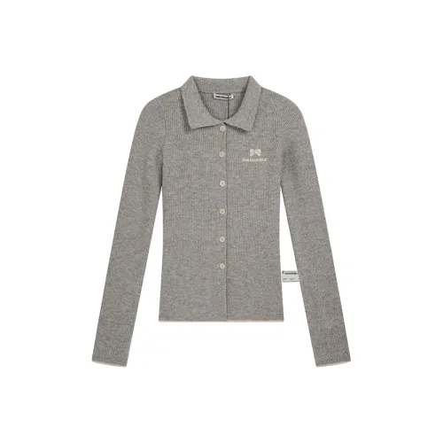 SMILEREPUBLIC Трикотажная ткань плотное прилегание кардиган унисекс серый