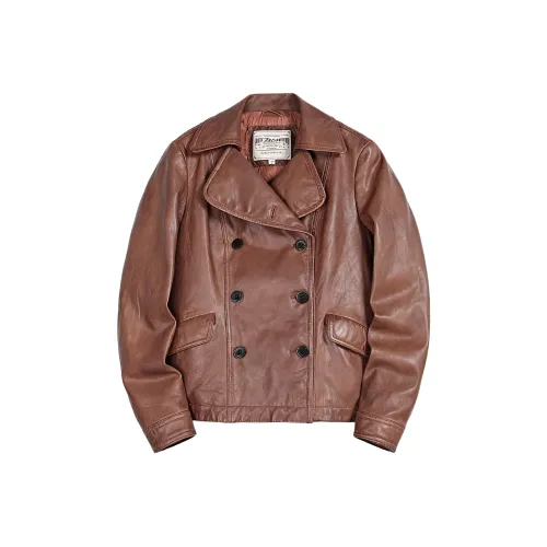 MCS Кофе W6 Женские Кожаные Куртки